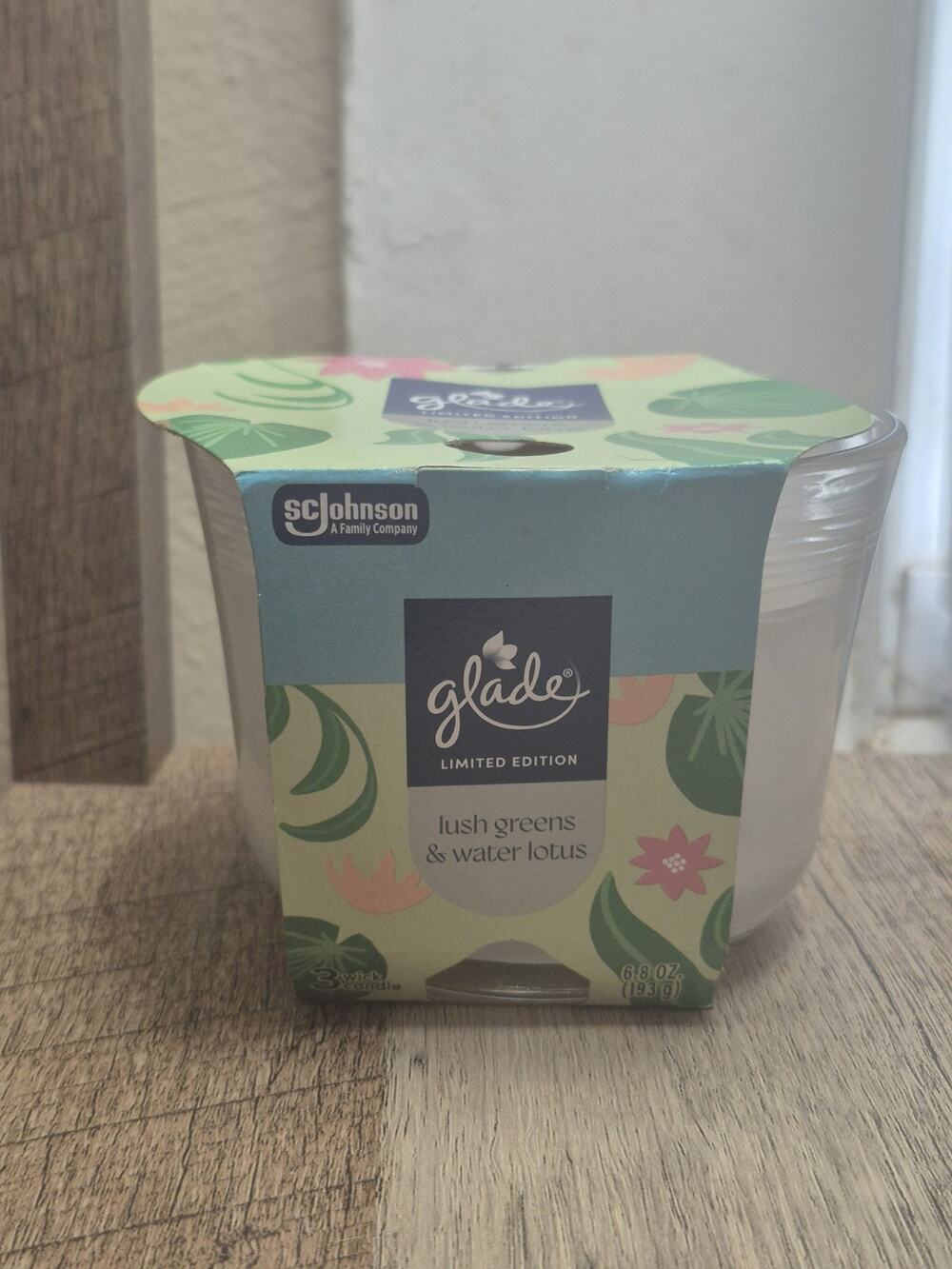 Glade 3 Wick Glass Jar Candles - Lush Greens & Water Lotus - 6.8oz Limited Ed S6